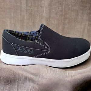 Dakota canvas upper men's loafers Size 10 black men shoes